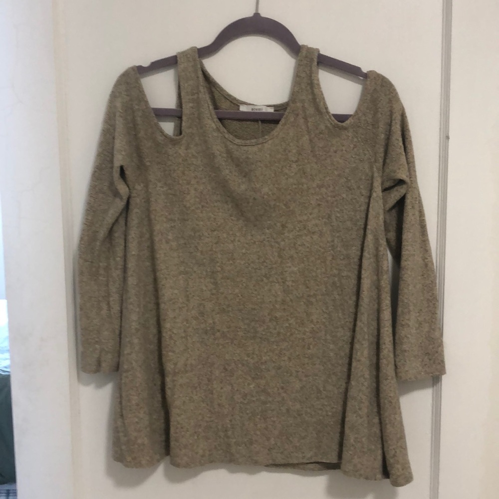 cold shoulder sweater